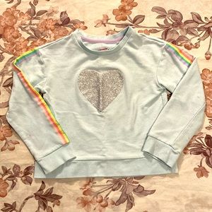 Girl’s Vinyl Heart Design Sweater